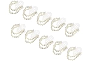 GRADENEVE 10pcs Elastic Pearl Wrist Corsage Bands Wedding Bracelets for Bridesmaids Bridal Party Accessories