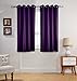 MYSKY HOME Bedroom Curtains 63 Inch Long Blackout Curtains for Living Room Dark Purple Curtains Grommet Window Curtains Privacy Protect Room Darkening Single Panel Curtains, 52 x 63 Inch, Purple