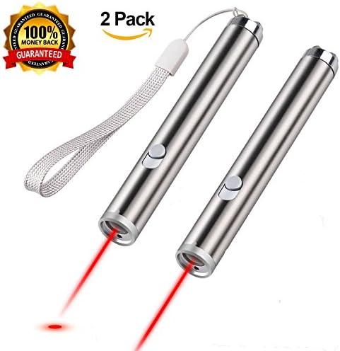 Cat Toys Chaser Pet Catch Pointer Dog Exercise Training Tool Interactive 2 In 1 Mini LED Flashlight