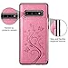 HianDier Wallet Case for Galaxy S10 Plus Slim Protective Case with Credit Card Slot Holder for Women Flip Folio Soft PU Leather Magnetic Closure Cover Case for Samsung Galaxy S10 Plus 6.4 Inches, Pink