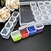 Tosnail 6 Pack 28 Grids Plastic Craft Organizer Case Diamond Storage Box with 588 Pieces Stickers - Great for Sewing, Crafting, Beading, Nail Art Rhinestones, Jewelry, Diamond Embroidery - Clear