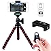 Moonor Flexible and Adjustable Octopus Style Tripod Stand Universal with Smartphone Holder Mount for iPhone, Cellphone, SLR DSLR Cameras and Remote