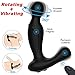 Rotating Anal Vibrator Prostate Massager - Adorime Wireless Vaginal G-Spot P-spot Clitoral Perineum Stimulator with 10 Vibration & 5 Rotation Modes, Rechargeable Adult Sex Toys for Men Women & Couple