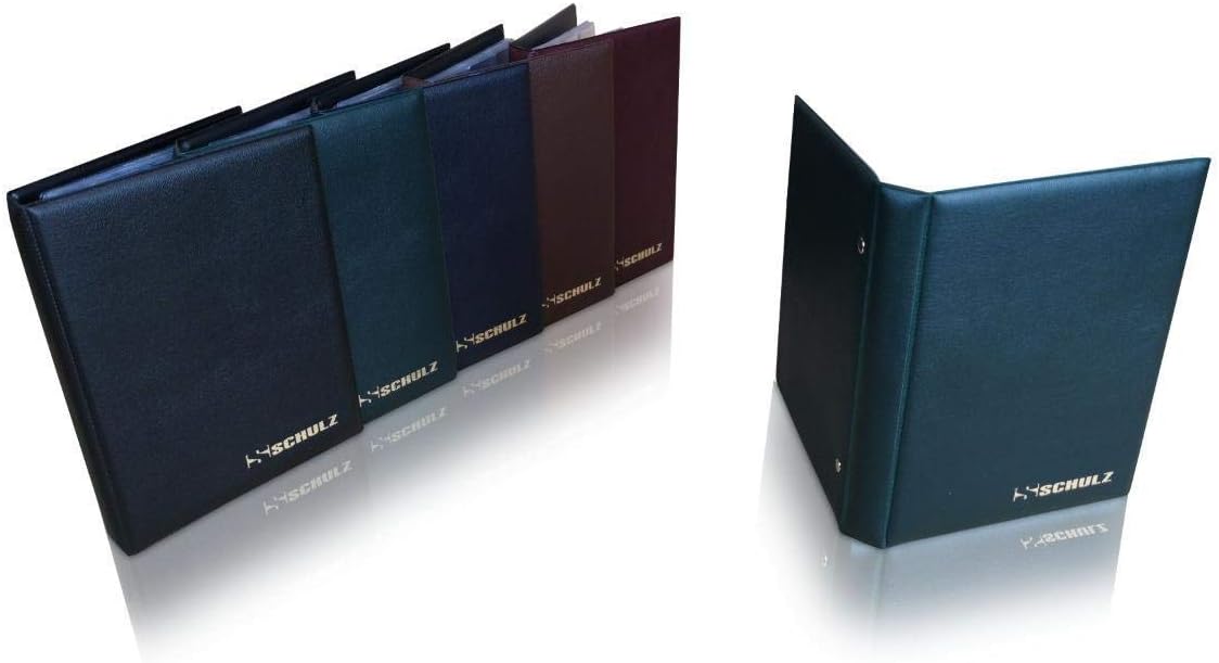 Coin Album SCHULZ 126 Coins Collection Holder Folder Storage Book Case Green Mix Pages