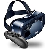 NEWSTYP 5~7inch VRG Pro 3D VR Glasses Virtual Reality Full Screen Visual Wide-Angle VR Glasses Box for 5 to 7 inch Smartphone Eyeglasses with Remote Control (Black Basic)
