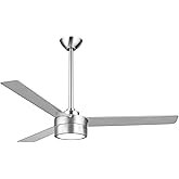 MINKA-AIRE F535L-ABD Roto LED 52" 3-Blade LED Ceiling Fan in Brushed Aluminum with Silver Blades and Etched Lens