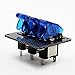 12V Toggle Switch Racing Ignition Engine Relays Switches Carbon Fiber Surface Panel Car with LED Indicator,Blue