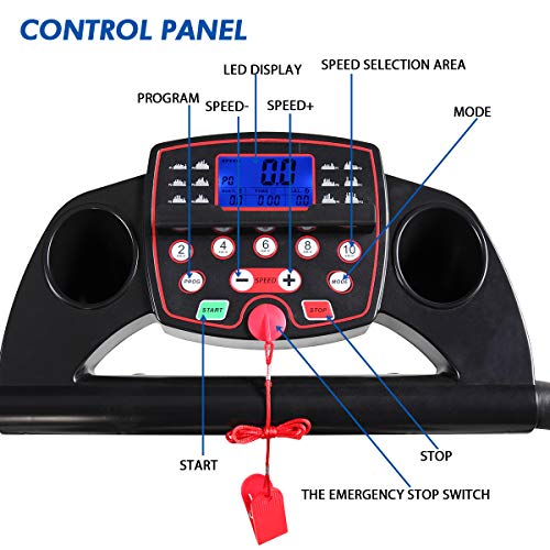 Thegreatshopman Folding Electric Treadmill Power Motorized Running Machine for Home Gym Exercise Walking Fitness - Thumbnail 5