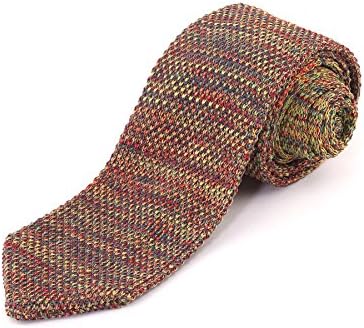 The Ideal Company Men's Brown Knitted Narrow Cotton Tie