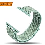amBand for Apple Watch Sport Loop Band 38mm, Lightweight Breathable Nylon Replacement Band for Apple Watch Series 1, Series 2, Series 3, Sport, Edition-Marine Green