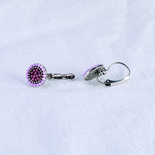 Women Clip On Stud Earrings Resin Clip Earrings Fashion Jewelry Round Earrings Bohemia Style