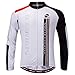 sponeed Men Biking Jersey Wear Full Sleeve Zip Cycle Pants Padded Road Ride Bike Shirt Leggings for Bicycle XL White