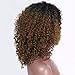 ENTRANCED STYLES Synthetic Curly Wigs for Black Women Afro Brown Wigs with Dark Roots Synthetic Full Wigs Heat Resistant Fiber