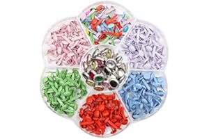 SORRENTO CRAFTS 1Box 320pcs Colorful Round Metal Brass Paper Fasteners Pastel Brads for DIY Crafts Scrapbooking Supplies School Project Decorative