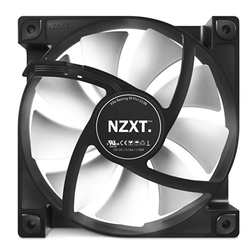 NZXT FN V2 120mm Performance Case Fan Cooling (RF-FN122-RB)