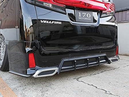 Amazon Sixth Sense シックスセンス アルファード 30 後期 Sグレード リアアンダーガーニッシュ マフラーリング付き 未塗装 リアアンダースポイラー 車 バイク