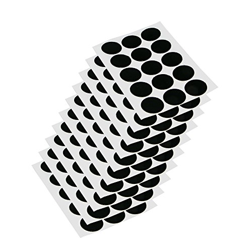 Emuca - Cover Screw Cover, Black, Ø20mm (0,8 inch), Set of 150
