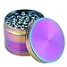 DCOU Rainbow Herb Grinders 2.2 Inches 4 Parts Zinc Alloy Pollen Grinder Colorful Metal Grinder