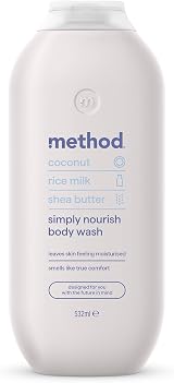 Method Simply Nourish Shower Gel Coconut Rice Milk Shea Butter 532ml view 1