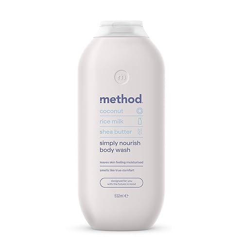 Method Body Wash, Simply Nourish, Shower Gel, Coconut, Rice Milk And Shea Butter Scent, Pack of 1, 532ml