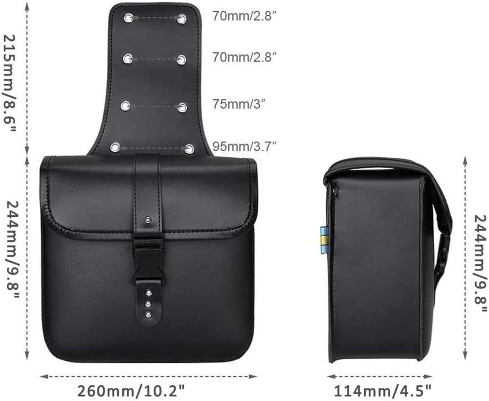 Saddlebags For Motorcycle Universal Leather PU Waterproof Saddlebags Softailfor Scooter Honda Suzuki Yamaha HD Street Sportster: Automotive
