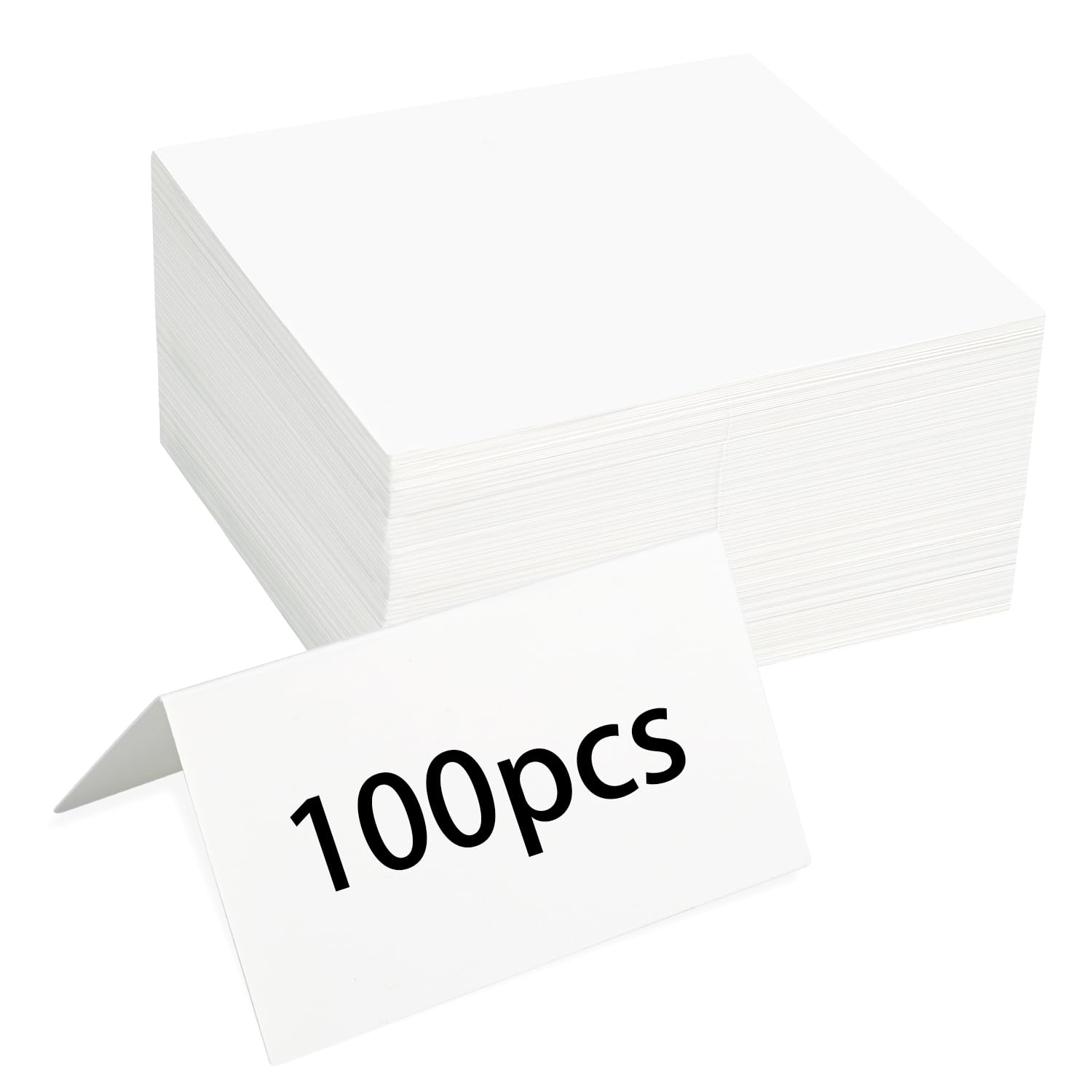 Photo 1 of 100-Pack Premium Place Cards, 3.5" x 2" Thick Cardstock – Blank Fillable Name Cards for Table Setting, Wedding Seating, Banquet & Dinner Parties