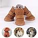 YILEGOU Dog Shoes Puppy Boots Snow Boots with Adjustable Straps Anti-Slip Sole Paw Protectors for Puppy Dog Cat 4 Pack (m)