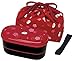 Japanese 2 Tiers Bento Lunch Box with Belt , Bag Chopsticks, Red Blossom and Bunny
