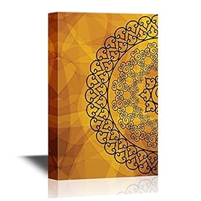 Canvas Wall Art - Floral Pattern Artwork - Gallery Wrap Modern Home Art | Ready to Hang - 12x18 inches