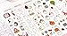 ONOR-Tech 6 Sheets Lovely Cute Adorable Decorative Adhesive Sticker Tape / Kids Craft Scrapbooking Sticker Set for Diary, Album, Laptop, Cellphone, Journals (100x160mm)