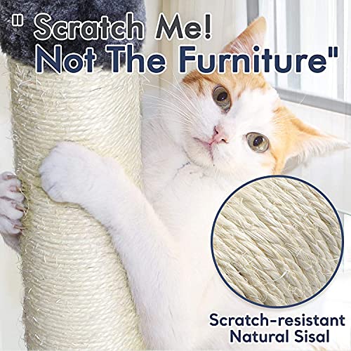 rabbitgoo Cat Tree Cat Tower 61" for Indoor Cats, MultiLevel Cat Condo