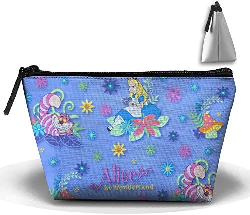 Alice In Wonderland Travel Makeup Handbag Portable Pouch Bag Toiletry Bag With Zipper And Hanging Hook