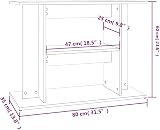 vidaXL Engineered Wood Aquarium Stand Concrete Grey 3-Tier Display view 8