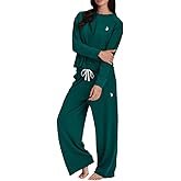 U.S. Polo Assn. Lounge Sets for Women, Tracksuit Sets for Women 2 Piece with Top and Wide Leg Sweatpants for Spring
