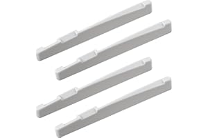 HDWGGD Acoustic Guitar Bridge Saddle Replacement for Graphtech PQ-9272-C0 TUSQ Bridge Saddles Acoustic Guitar Replacement Parts Fit for 72mm Bridge Slot（4-Pack）