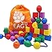 EAGY Lacing Beads for Kids Toddler Toy, Jumbo Primary Lacing Toys for Toddlers - STEM Toy Educational Enlightenment Toys Autism Fine Motor Skills Montessori Toys - 36 String Beads, 4 Strings