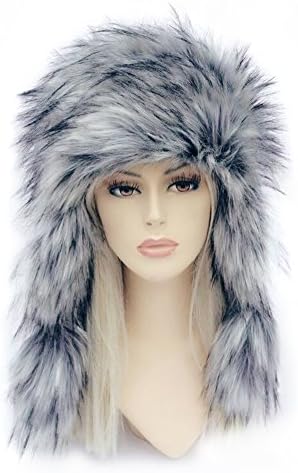 Imposter Faux Fur Mongolian Hat, Silver Fox