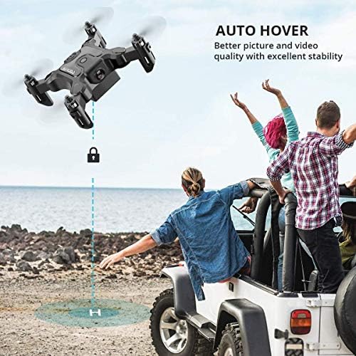 4DRC Mini Drone with 720p Camera for Kids and Adults, FPV V2 Drone Beginners RC Foldable Live Video Quadcopter,App Control,3D Flips and Headless Mode,One Key Return,Altitude Hold,3 Modular Battery