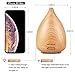 InnoGear 200ml Essential Oil Diffuser Wood Grain Vase-Shaped Ultrasonic Aromatherapy Oil Diffusers with Adjustable Mist Mode Waterless Auto Shut-off Humidifier for Home