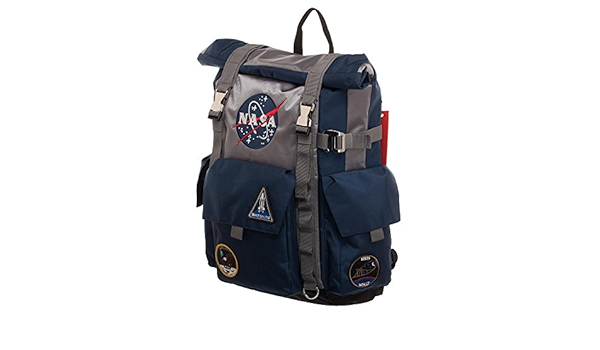Nasa Roll Top Backpack Blue And Grey Backpack Amazon Com Au Fashion