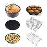 XL Air Fryer Accessories XL for Gowise Philips Cozyna, Set of 6, Fit for All 4.5QT, 5.3QT-5.8QT Airfryer