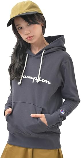 Amazon チャコール M Champion チャンピオン レディース Women プリントロゴ 裏毛 フード スウェット パーカー Uv加工 005 122 トレーナー パーカー 通販