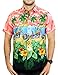 La Leela Men's Aloha Hawaiian Shirt Short Sleeve Button Down Casual Beach Party
