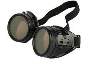 WEICHUAN Vintage Steampunk Goggles Mad Scientist Goggles Cosplay Punk Glasses for Adult, Women, Men Halloween Costume