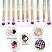 Mermaid Eye Brushes Foundation Makeup Brush Set 10pcs Soft Bristles Beauty Tools Eyeshadow Eyebrow Face Blush Concealer Kit