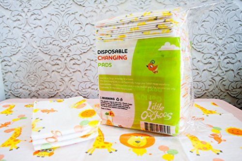 30 Large Disposable Changing Pads Mats Sanitary Baby Infant Toddler Diaper Liners Covers for Travel Changing Station Tables. Soft and Waterproof. Protect Against Germs. Buy Now!