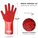 Toolicious Magic SakSak Reusable Silicone Dishwashing Gloves, 14.5 Inch, Red, Unisex