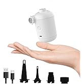 3T6B USB Rechargeable Air Mattress Pumps, Portable Air Pump with 4 Nozzles for Outdoor Camping, Air Mattress, Inflatable Couch, Pool Toy