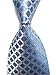 Secdtie Men's Classic Checks Light Blue Jacquard Woven Silk Tie Necktie (one size, blue&white)
