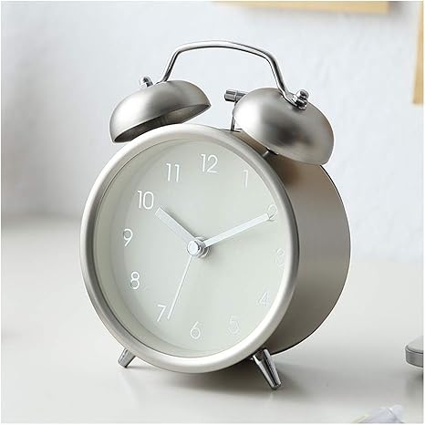 Amazon ベッドサイドの目覚まし時計シンプルなメタルベル時計クラシックshuang Lingスーパーラウッド学生目覚まし時計メカニカルデスク時計ミュートビッグ数 Color C 置き時計 掛け時計 オンライン通販